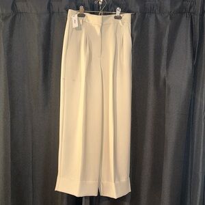 Wilfred Cream Tailored Pleat Trousers